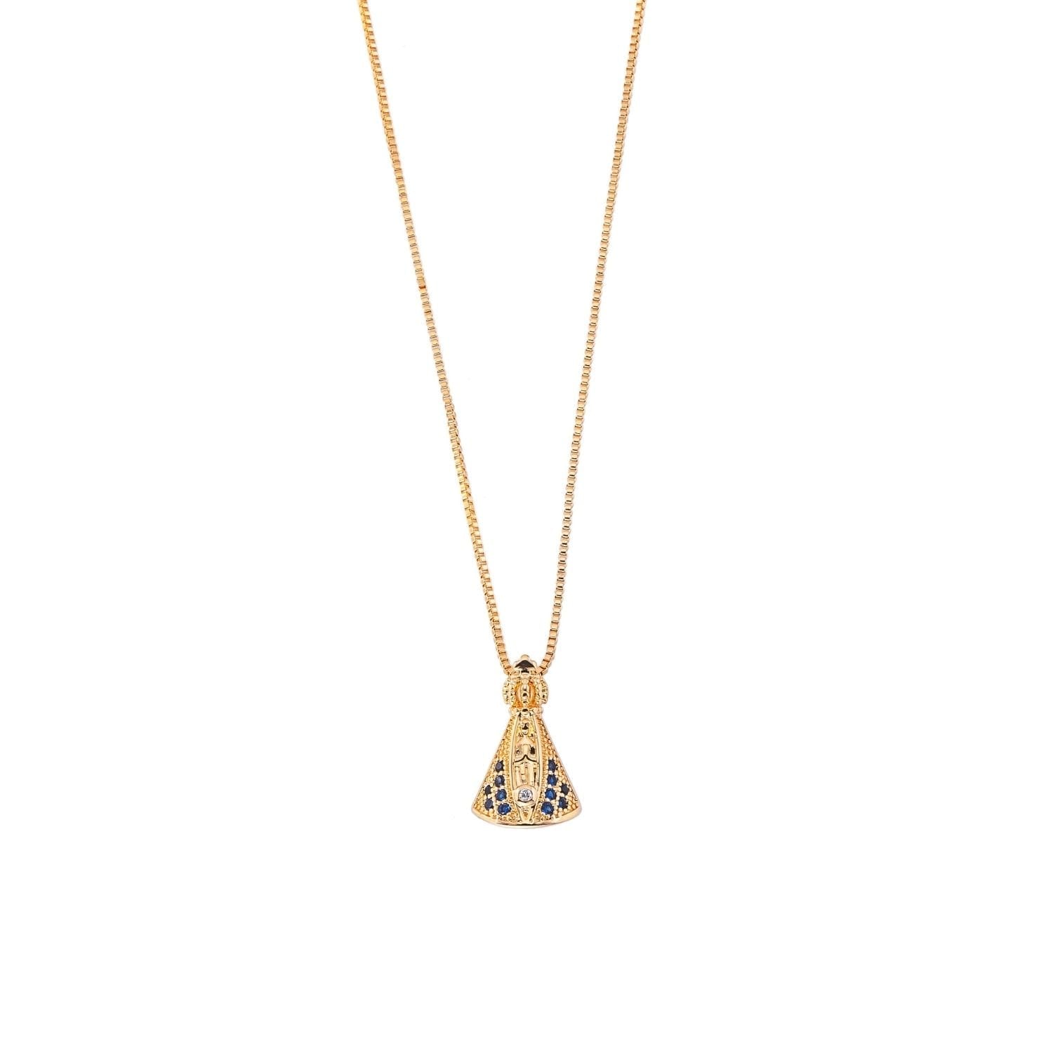 (COMPRE 1 LEVE 2) Colar Nossa Senhora Aparecida -  e Banhado a Ouro 18k