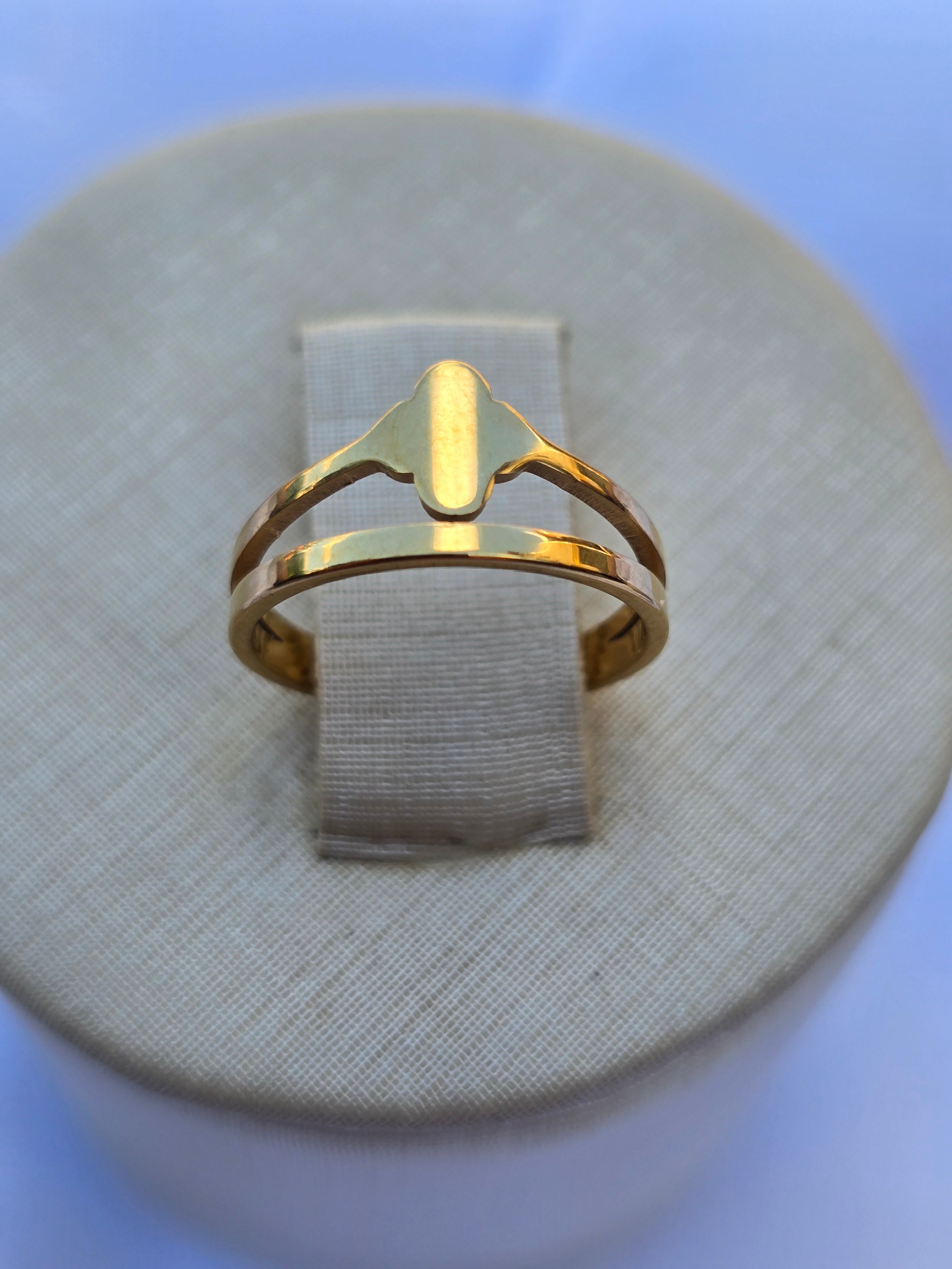 Anel Aurora Dourado Elegance