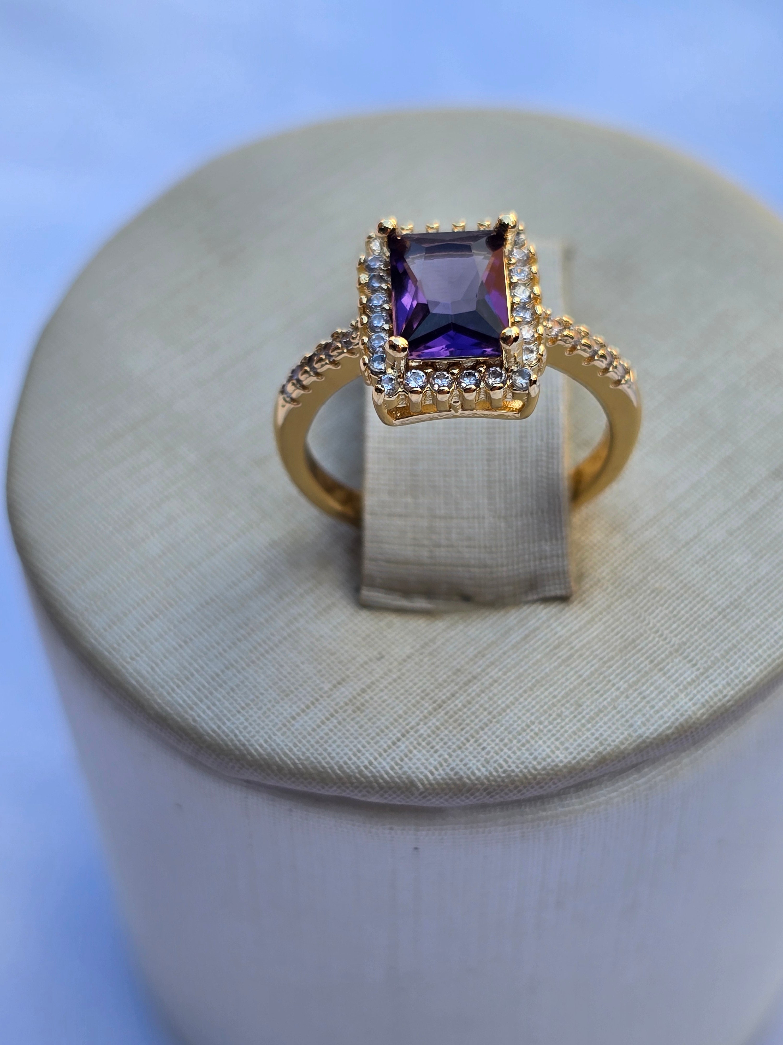 Anel Aurora Ametista Imperial