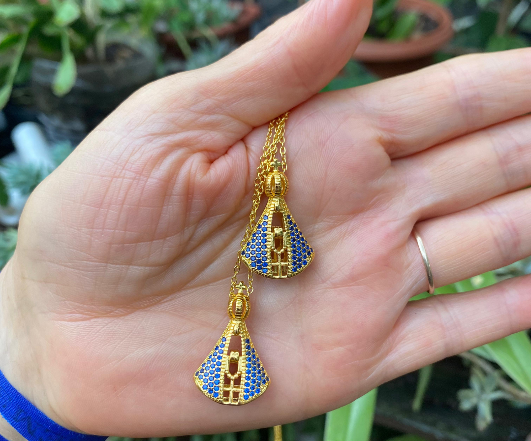 (COMPRE 1 LEVE 2) Colar Nossa Senhora Aparecida -  e Banhado a Ouro 18k