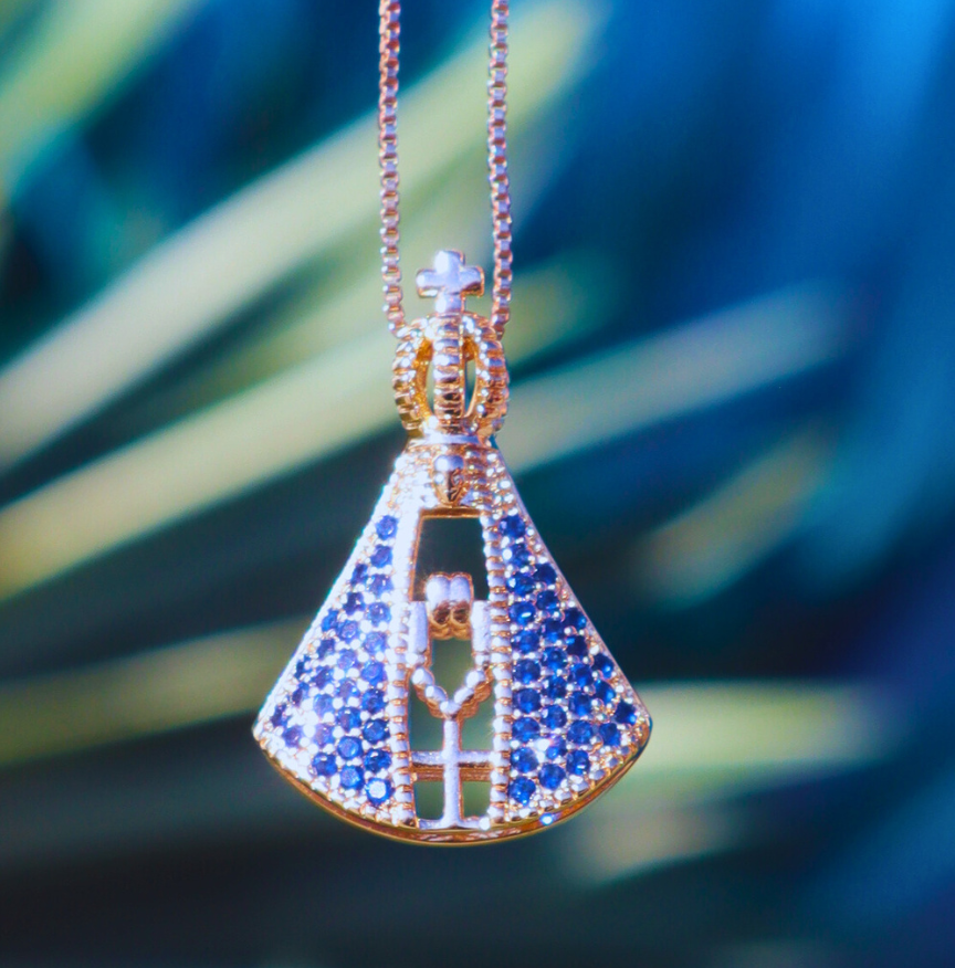 (COMPRE 1 LEVE 2) Colar Nossa Senhora Aparecida -  e Banhado a Ouro 18k