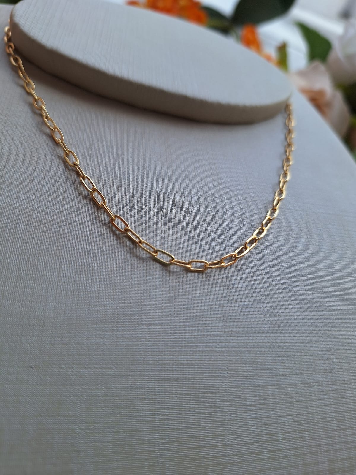 Corrente masculina de 90cm, banhada a ouro 18k e com verniz antialérgico ✨💪.