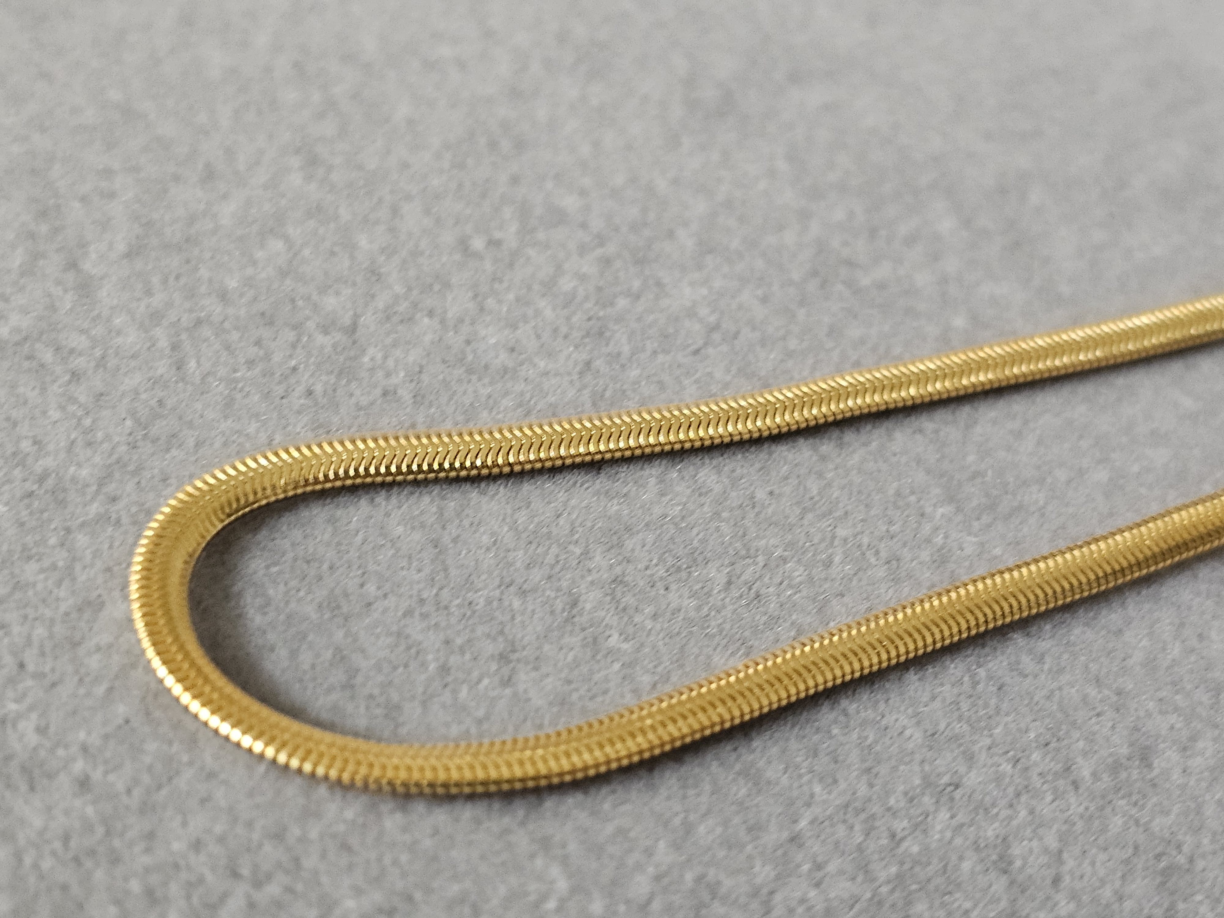 Corrente Snake Banhada a Ouro 18K