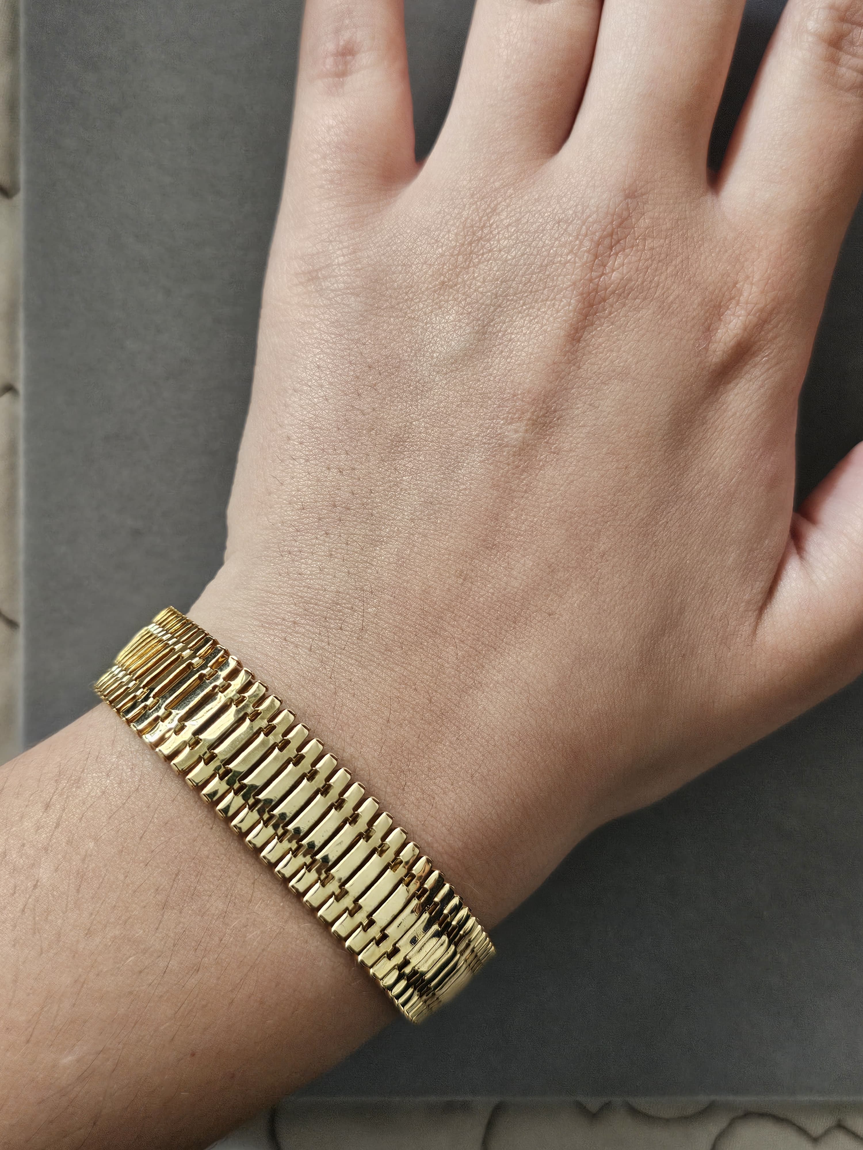 Pulseira Largura Média Estilo Cartier – Banhada a Ouro 18K