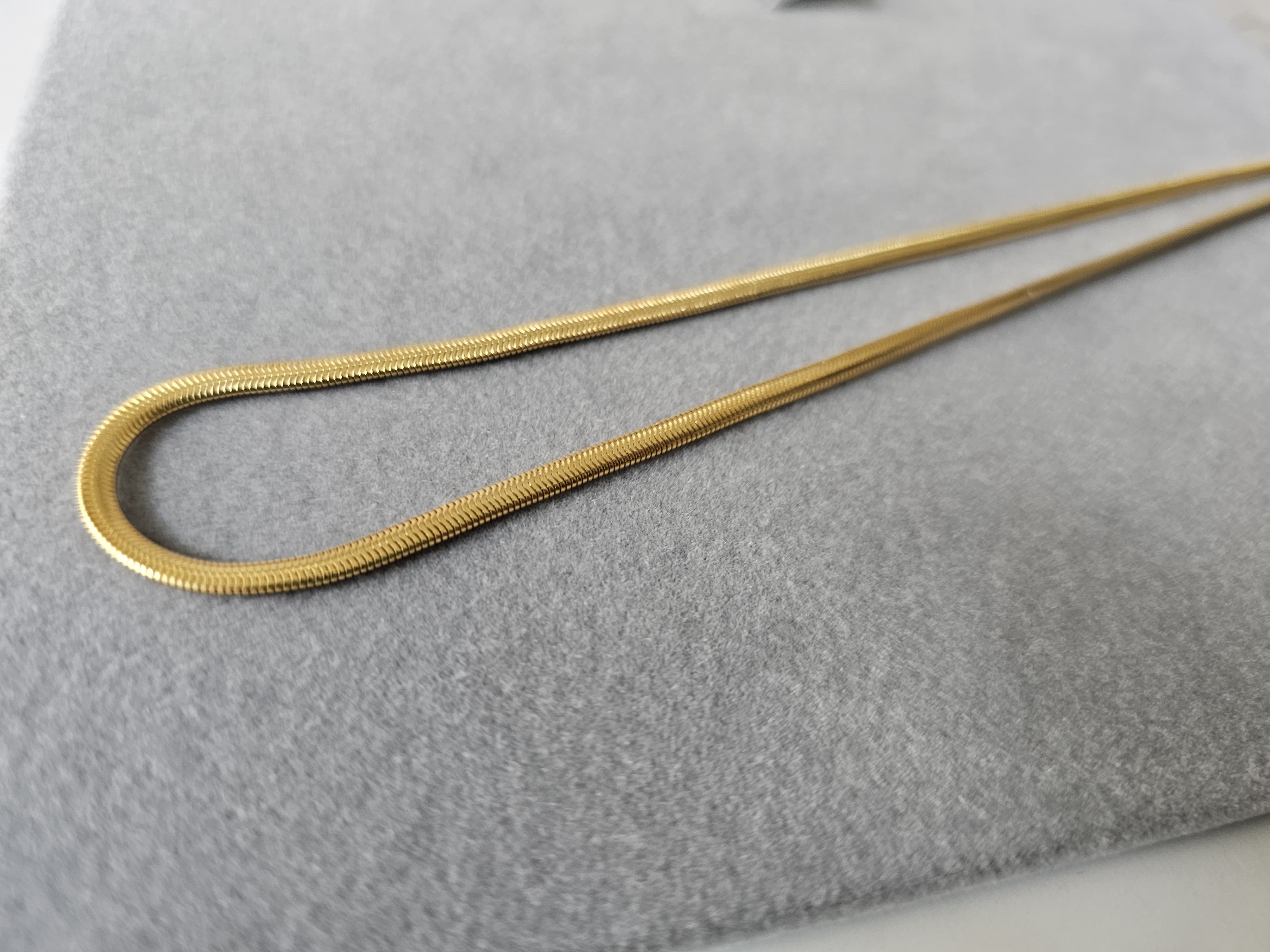 Corrente Snake Banhada a Ouro 18K