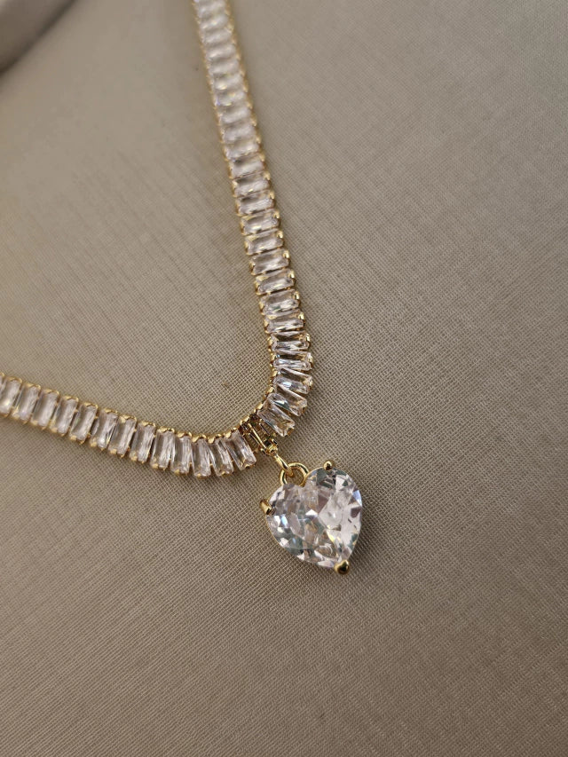 Colar riviera coração