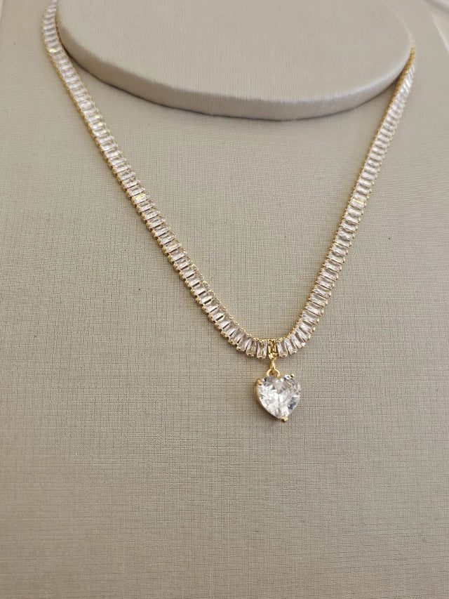 Colar riviera coração