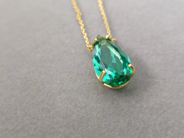 Colar pedra fusion verde